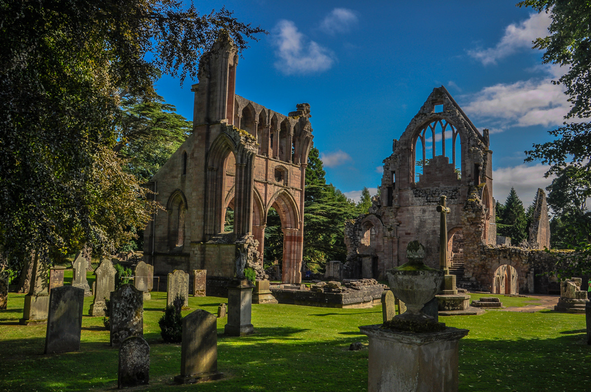 abbazia di Melrose una delle 4 grandi abbazie dei Borders scozzesi.