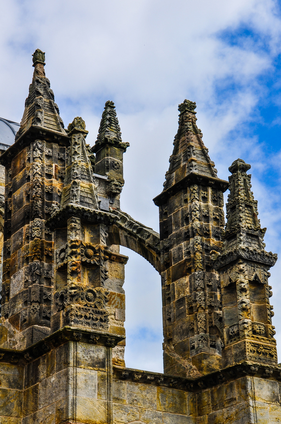 le guglie esterne della Rosslyn chapel