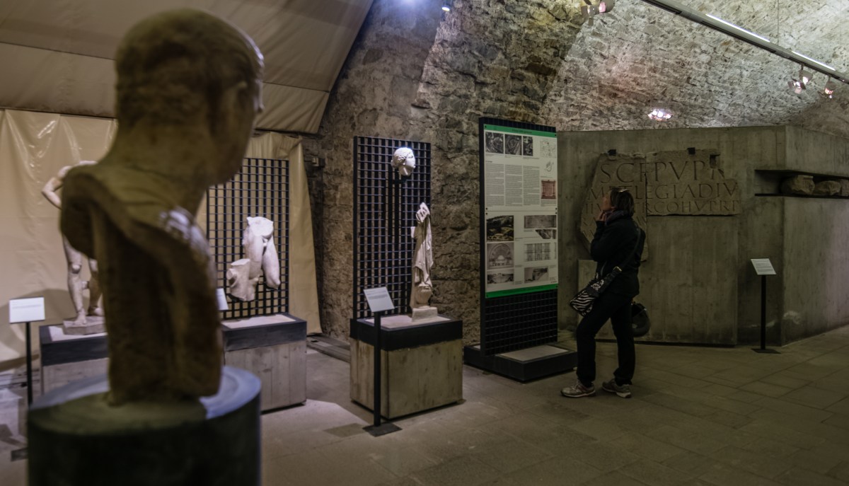 Le sale nelle sotterranee del castello di san giusto